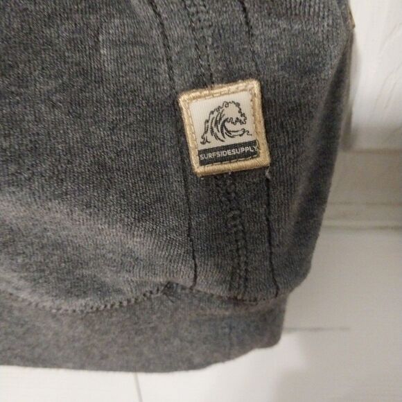 Surfside Supply Men's Hoodie Button Collar Pullover Long Sleeve Grey 2XB - Picture 4 of 5